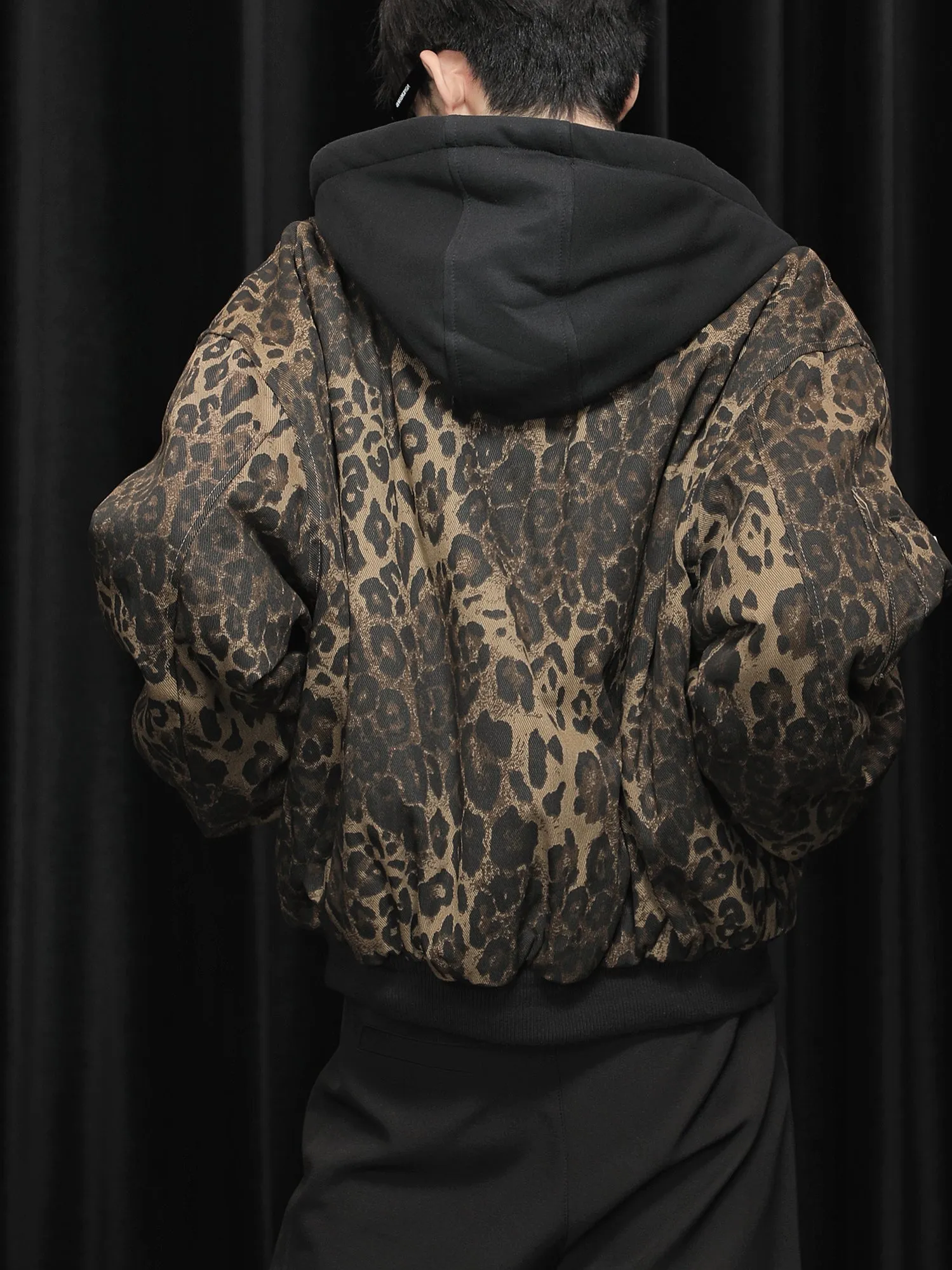 【24s January.】Retro Leopard Print Cotton Jacket