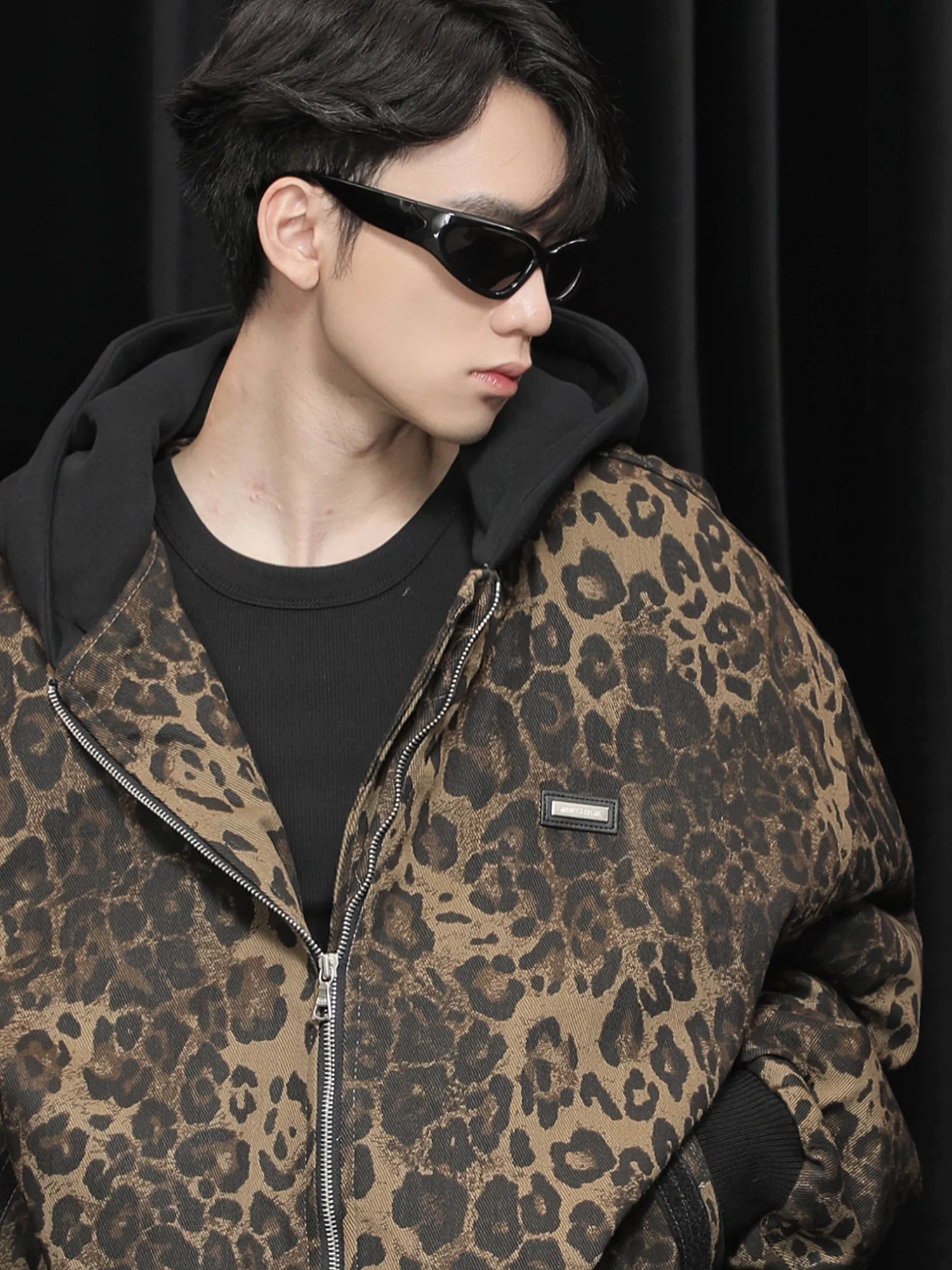 【24s January.】Retro Leopard Print Cotton Jacket