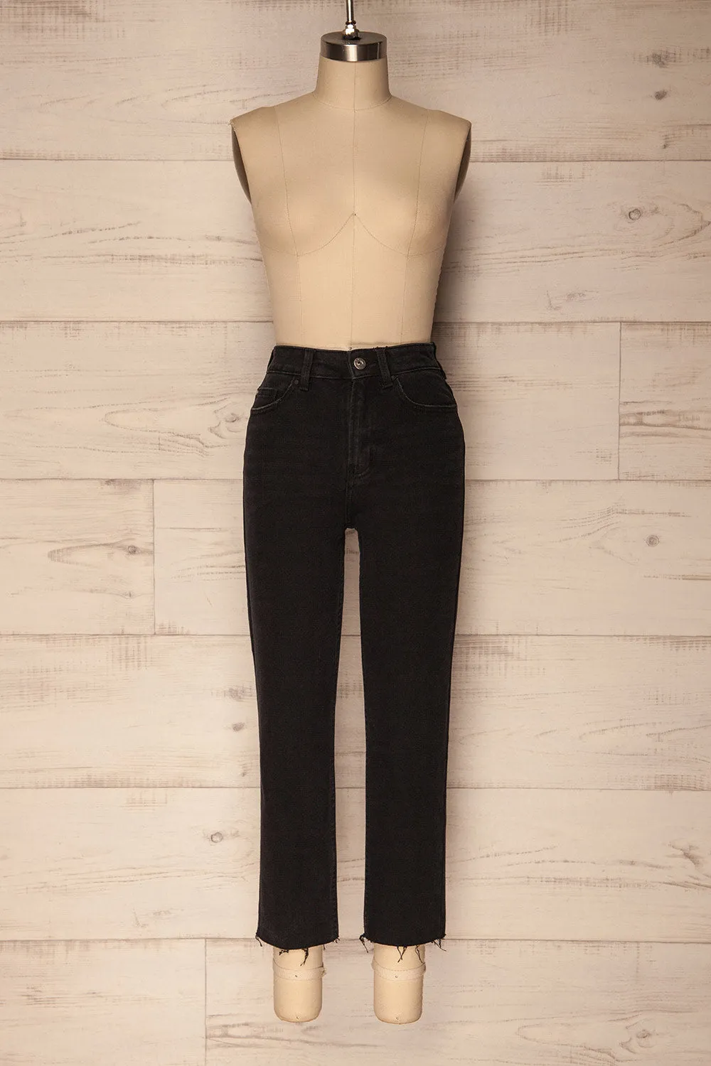 Acosse | Black Straight Leg Jeans