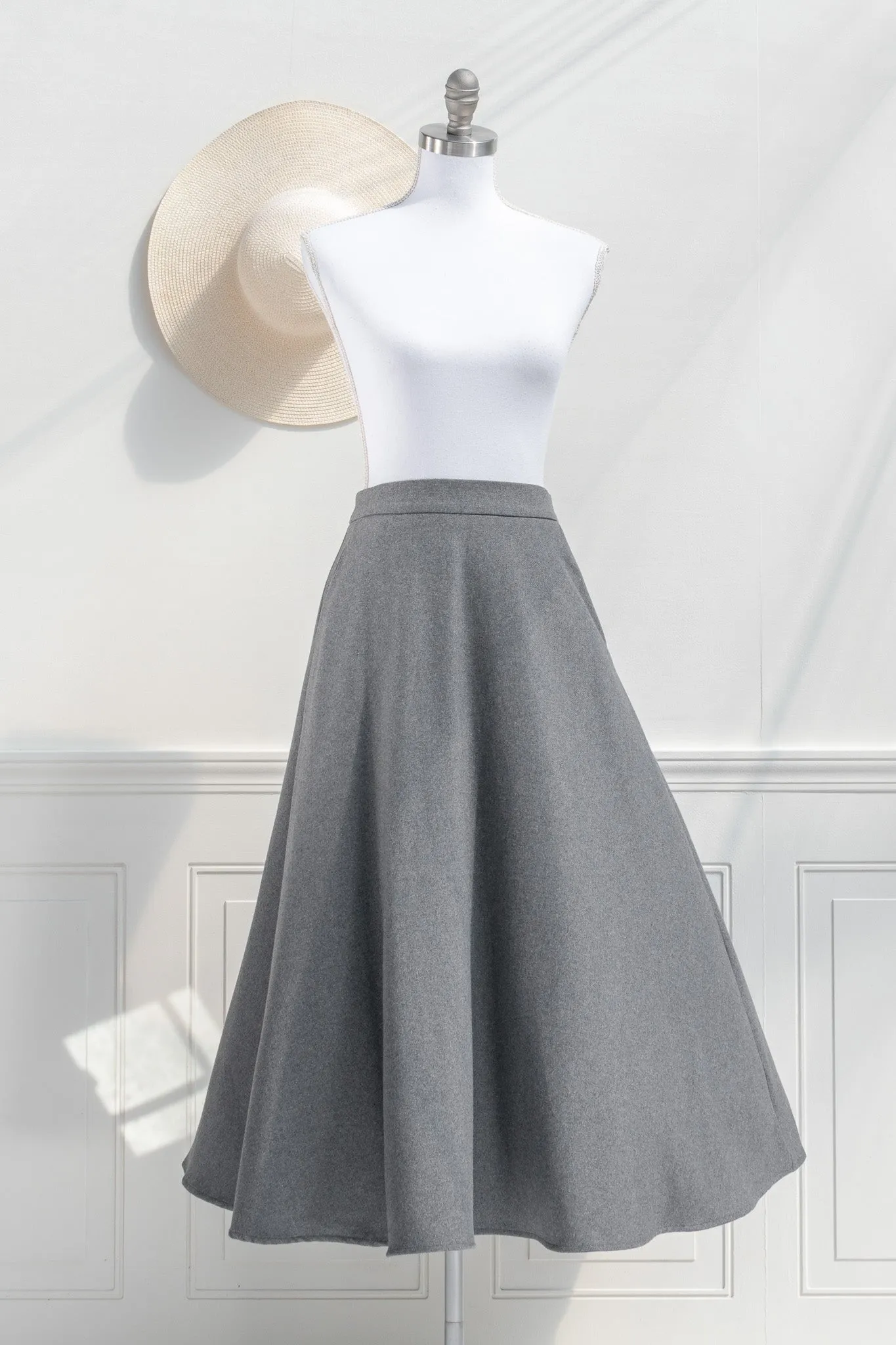 Alouette Midi Skirt - Grey