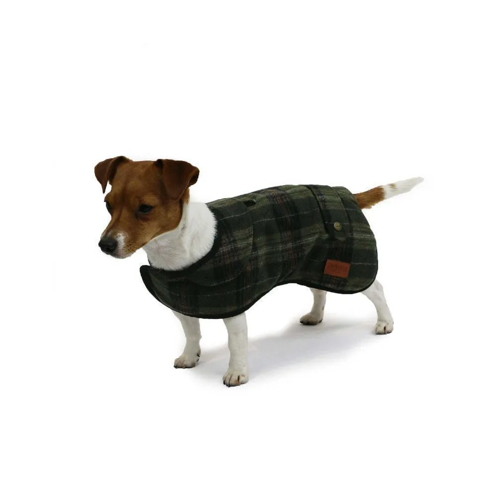 Ancol Heritage 40cm Green Check Dog Coat - Medium