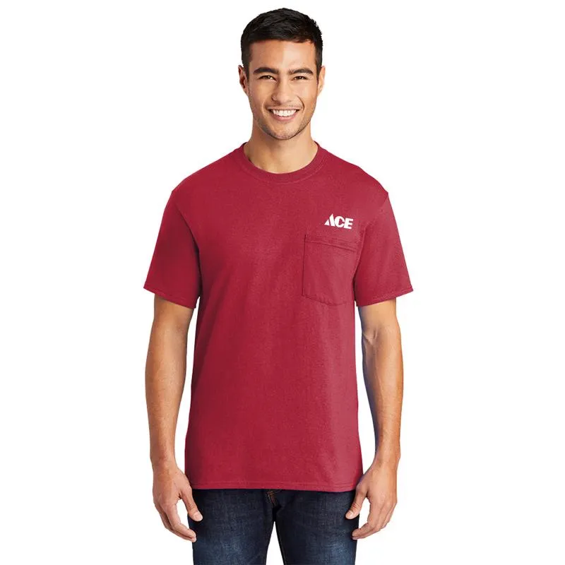 Artcraft XL Sizes Unisex Short Sleeve Red Pocket T-Shirt