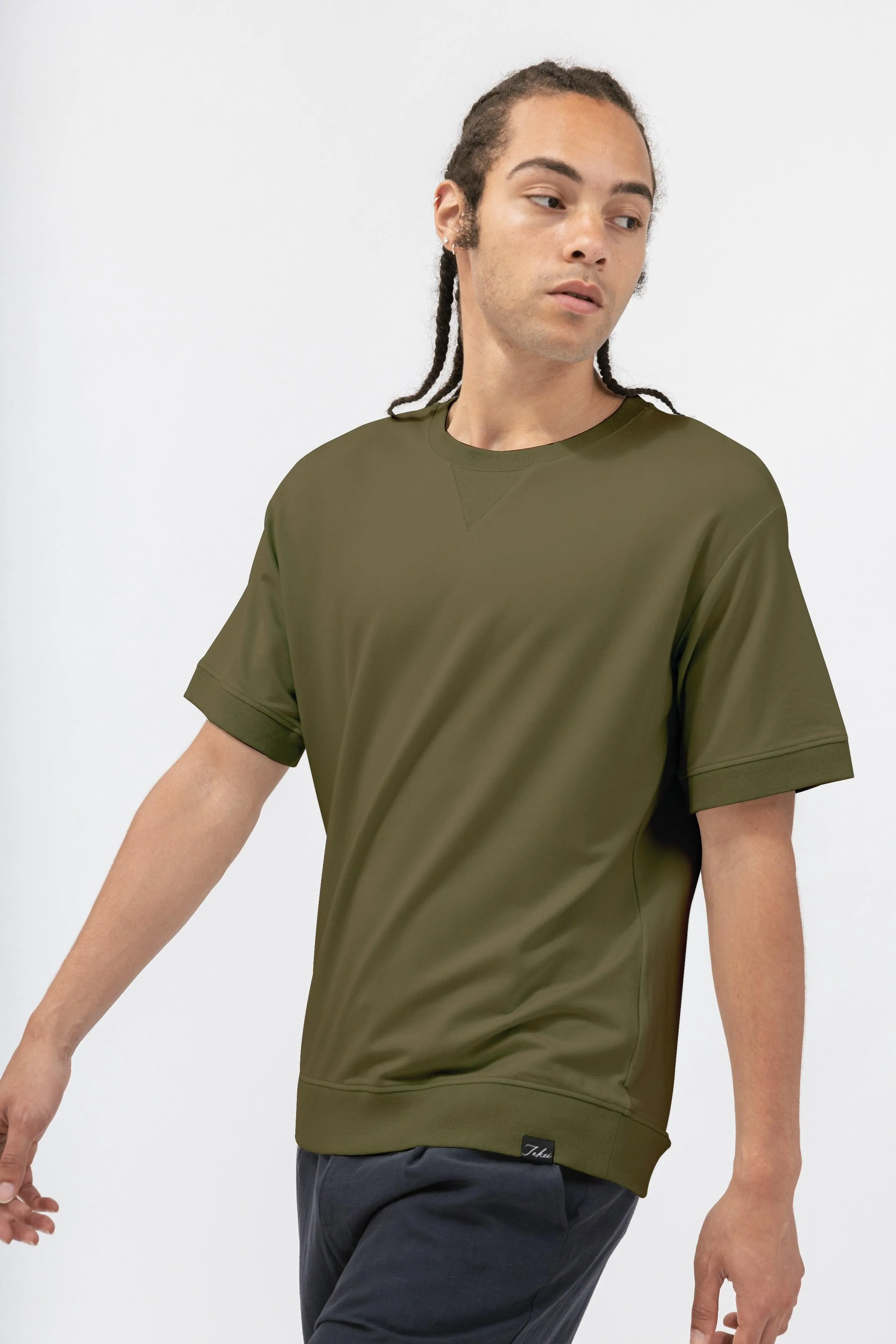 Bamboo Short Sleeve Crew Neck Sweatshirt