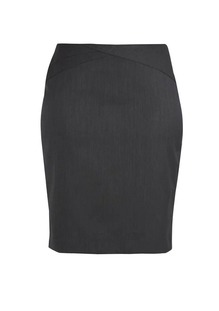 Biz Corporates Chevron Band Skirt (24014)-Clearance