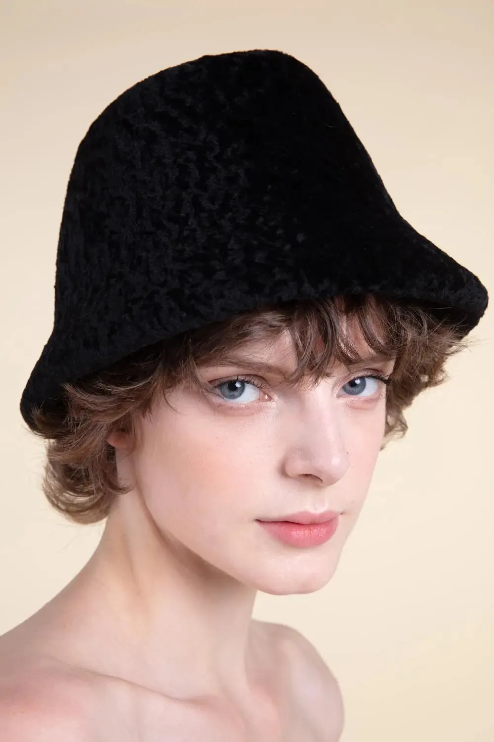 Black fur hat