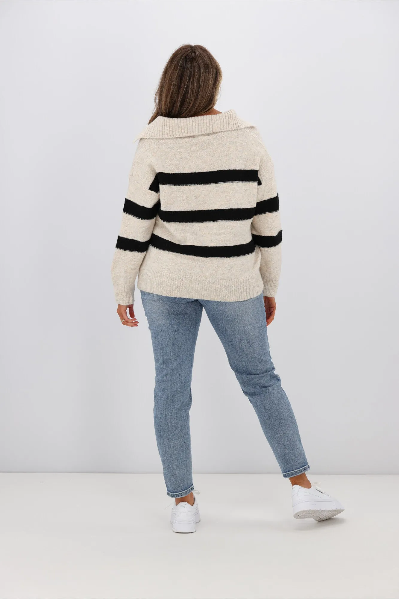 Charlotte the Label Esme Stripe Knit Oatmeal