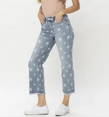 CLEARANCE - Blue Star Cropped Jeans #88573 - #3976-3988