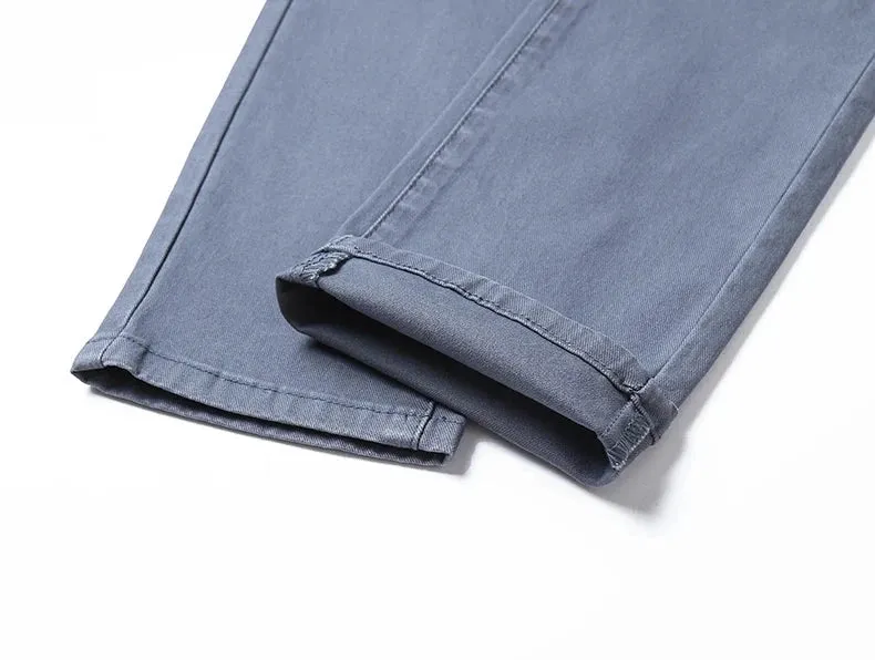 Cotton straight chino pants