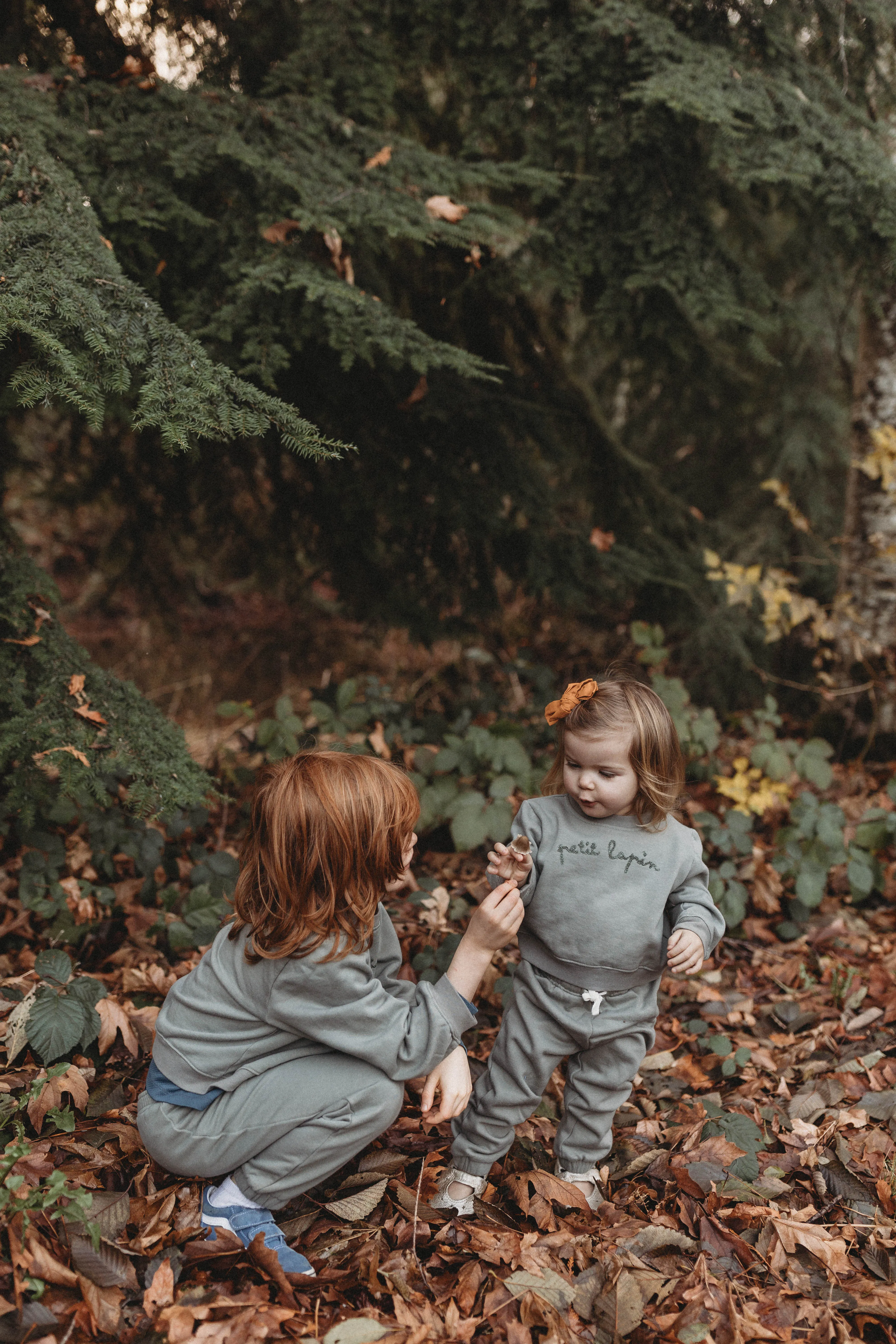 Finley | Cotton Fleece Sweatsuit Set | Petit Lapin | Mulled Basil