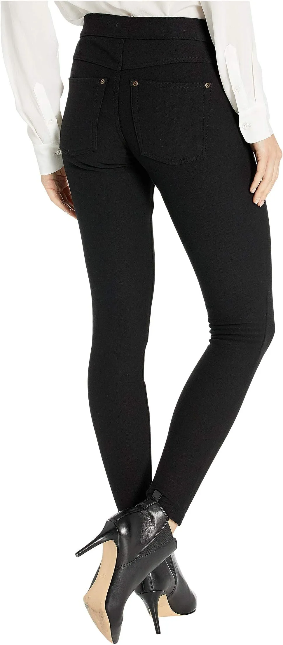 Fleece Lined Denim Leggings HUE Jeans, black