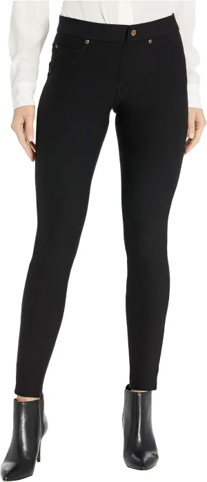 Fleece Lined Denim Leggings HUE Jeans, black