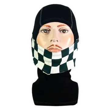 Goldtop Merino Wool Balaclava - Green & White