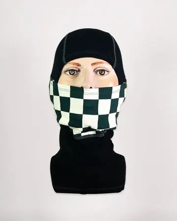 Goldtop Merino Wool Balaclava - Green & White