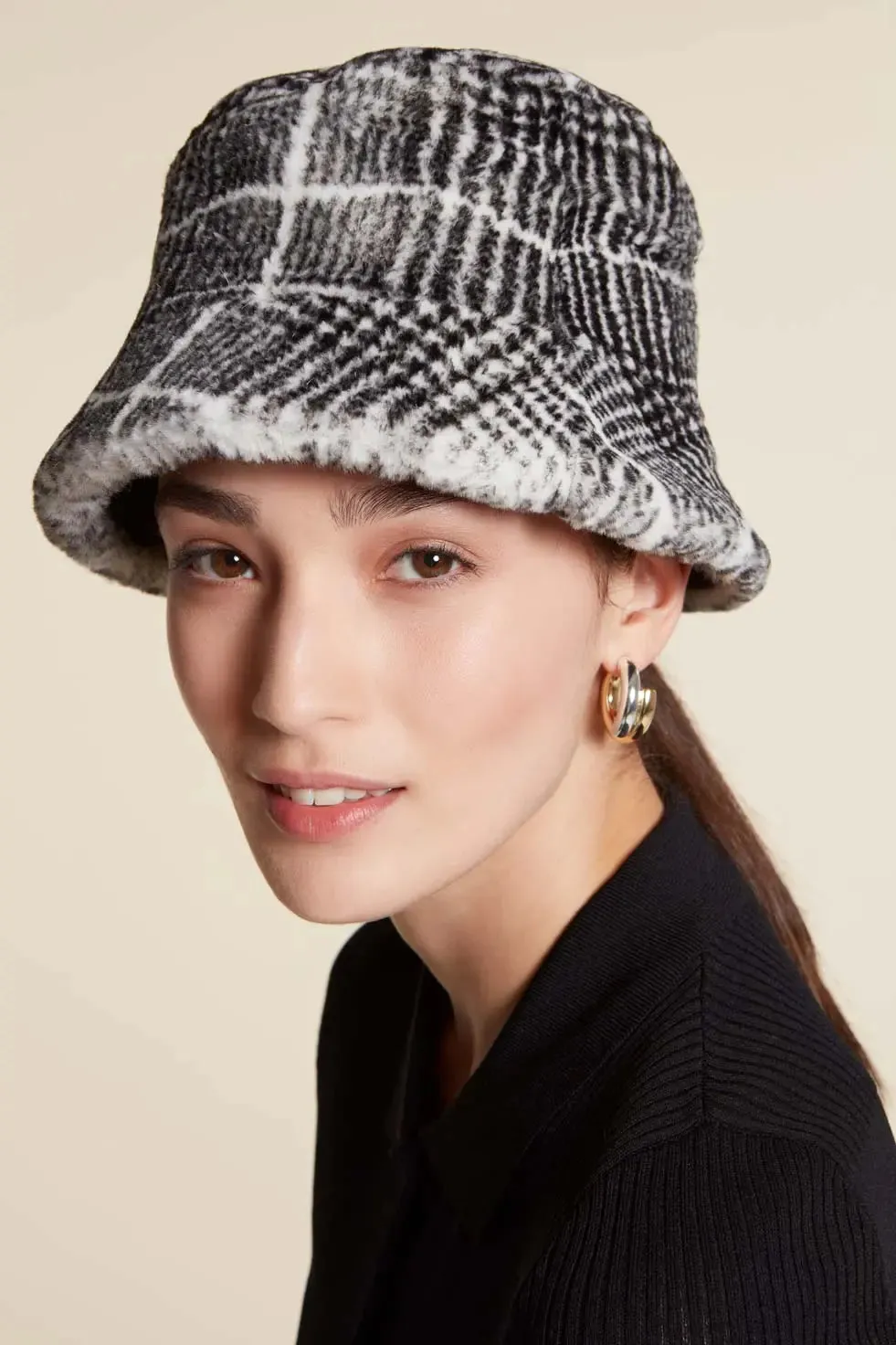 Grey mink hat