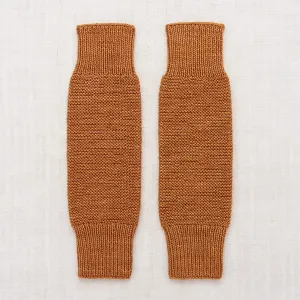 Hand Knit Merino Wool Garter Leg Warmer - Rose Gold