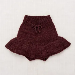 Hand Knit Merino Wool Skating Pond Skirt - Fig