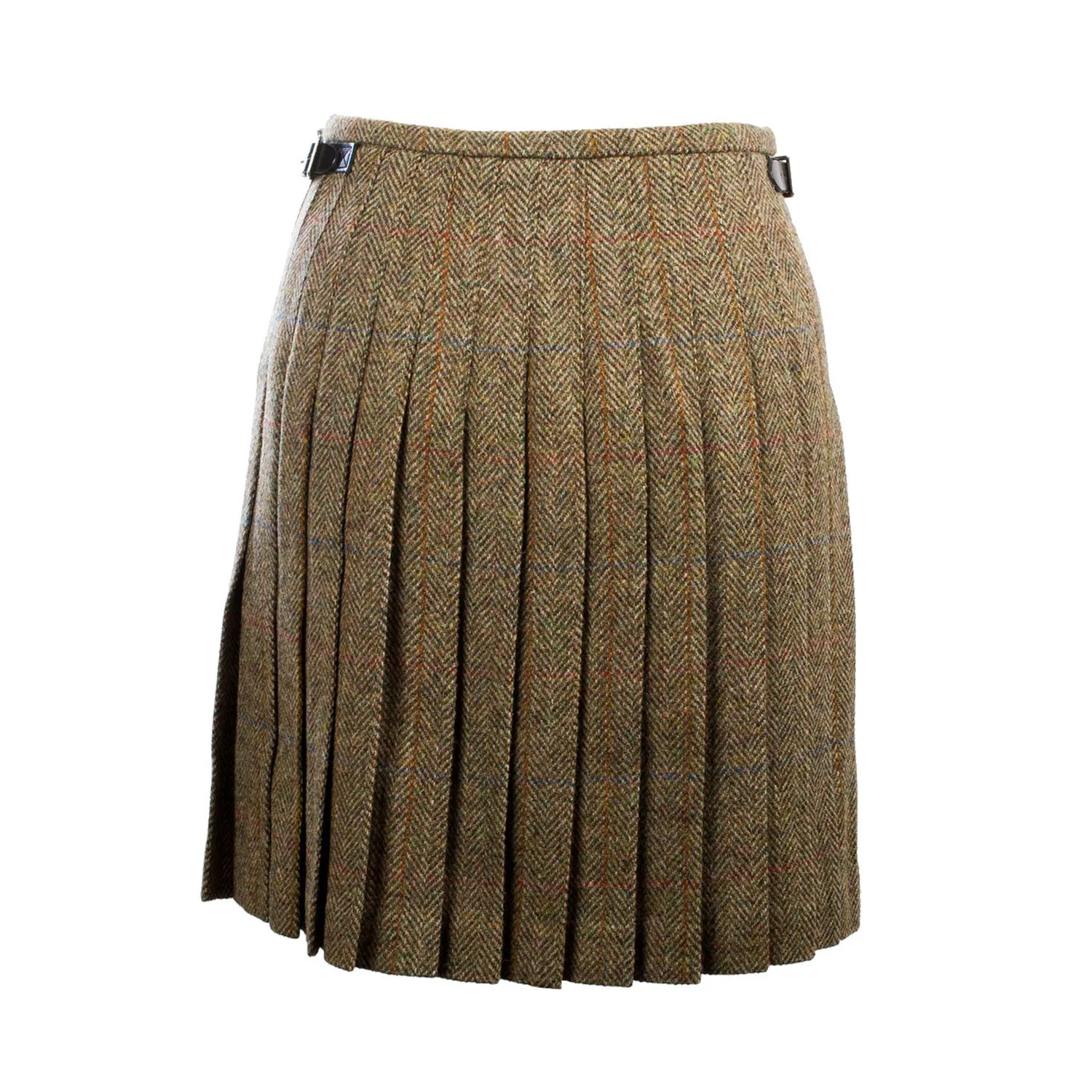 Harris Tweed Ladies Bronwyn Wool Skirt Green Mix C001t