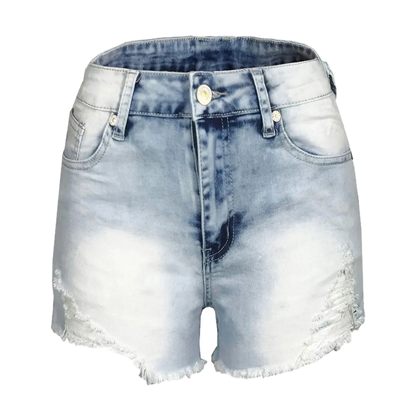 High Waist Slim Shorts Jeans For Women Hole Shorts Pants Broken Style Denim Jeans