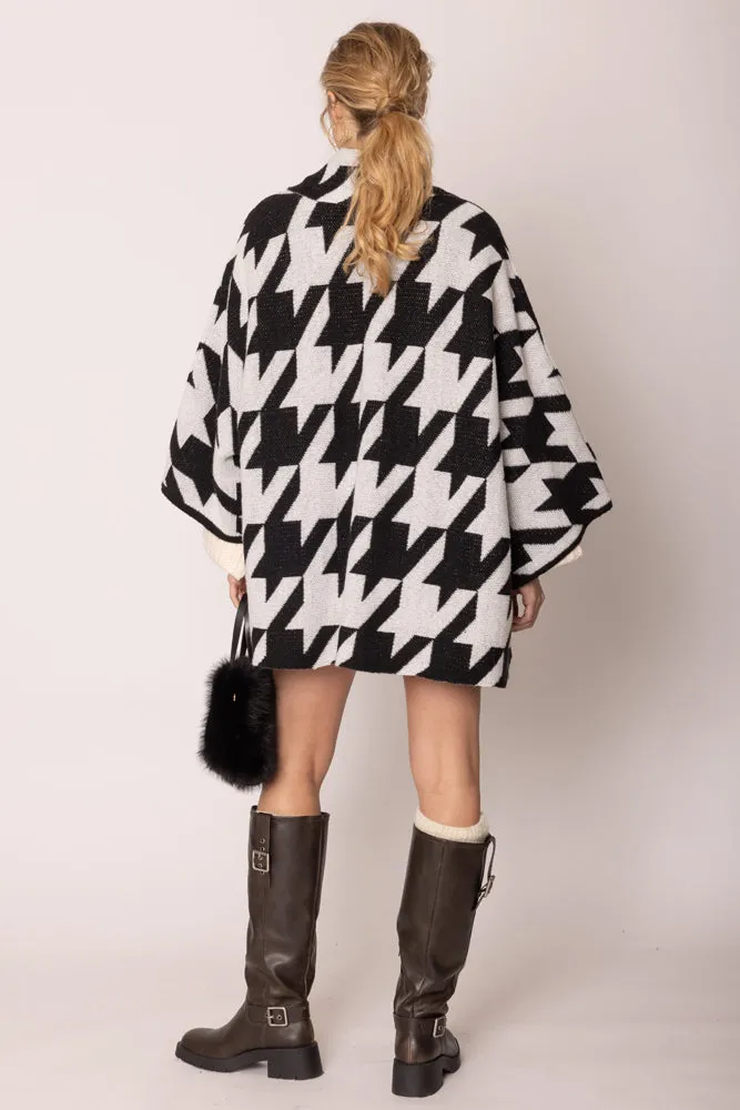 Houndstooth Knit Cardigan