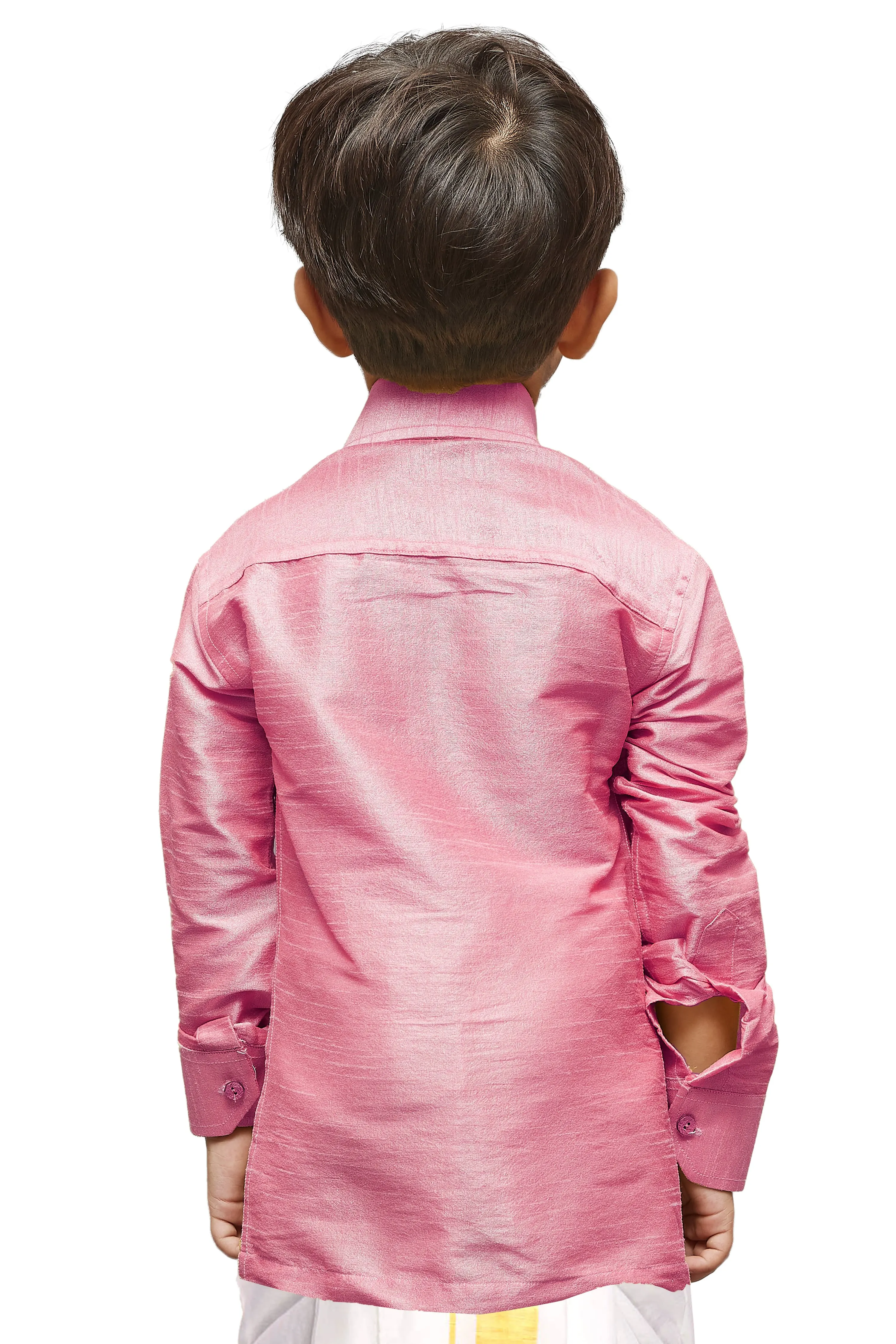 Jashvi Silk Blend Pink Baap Beta Shirt