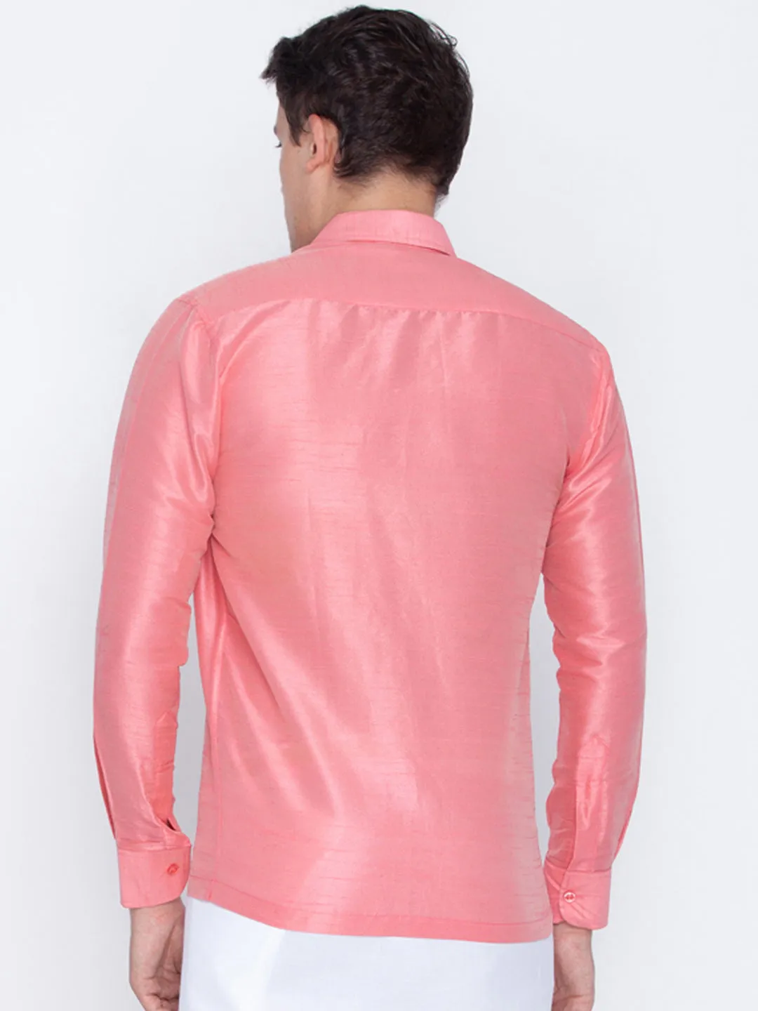 Jashvi Silk Blend Pink Baap Beta Shirt