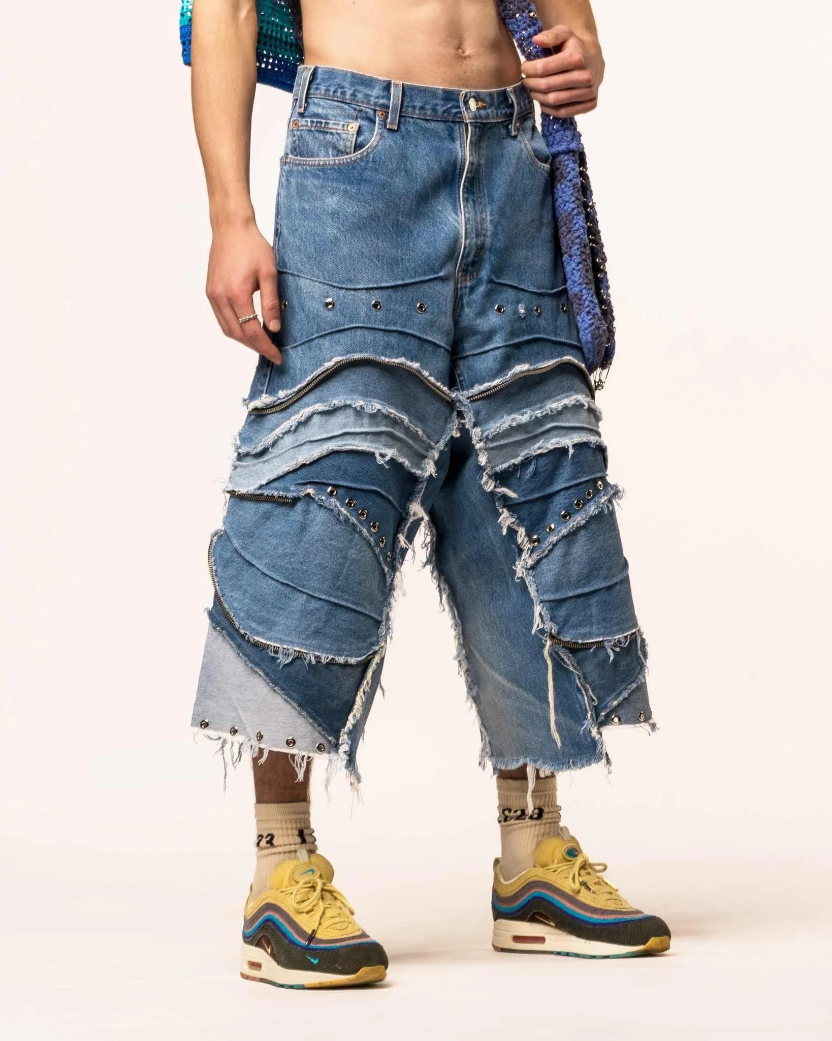 Jorts Jeans Zip Curve