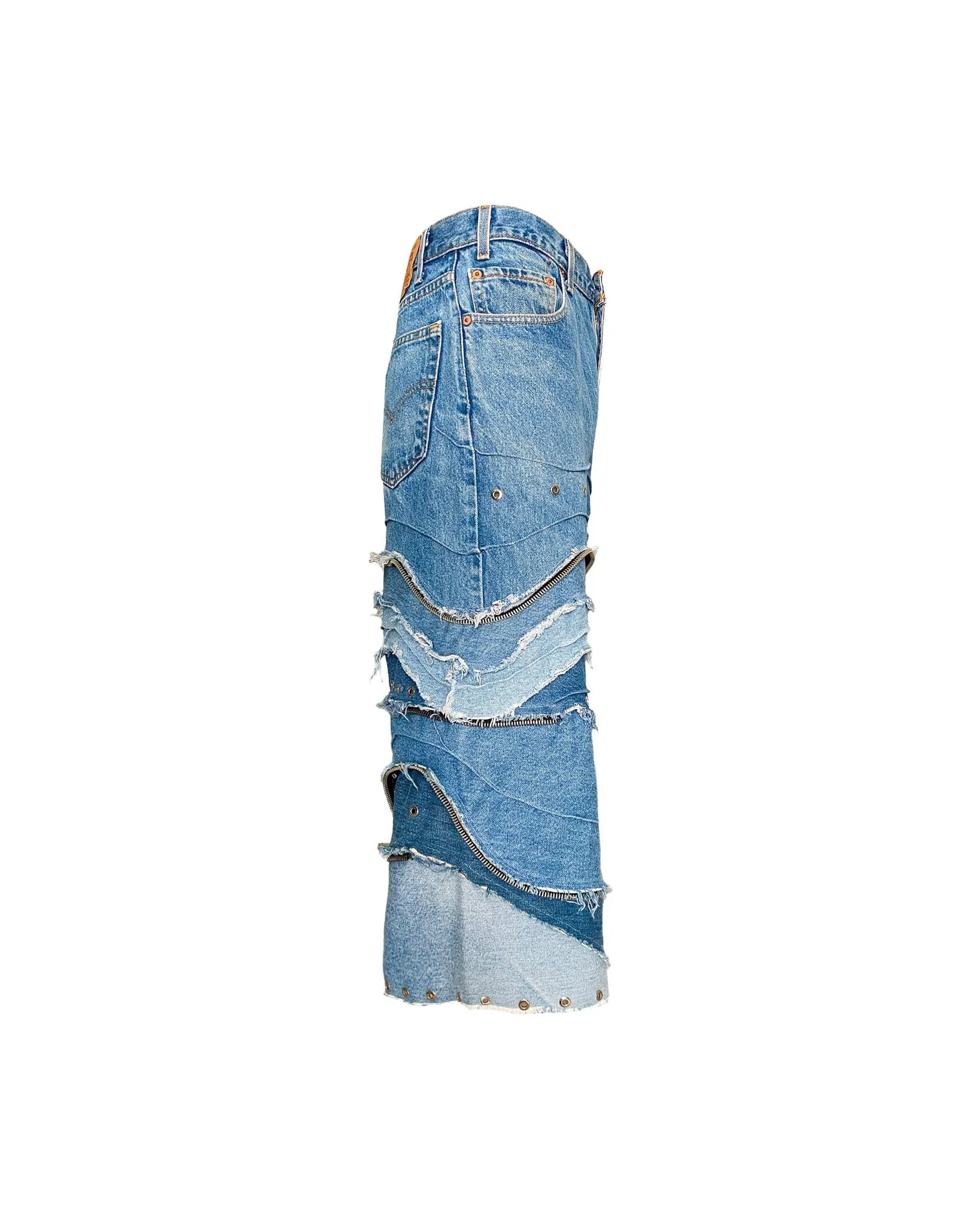 Jorts Jeans Zip Curve