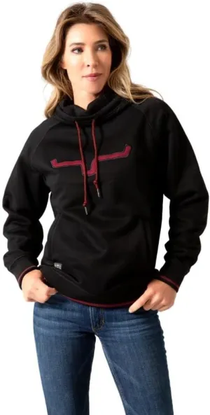 Kimes Ranch Women's Pull-Over Long Sleeve Hoodie with Cowl-Neck Two Scoops