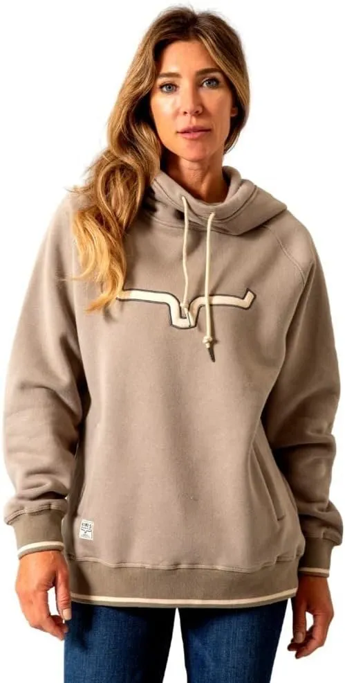 Kimes Ranch Women's Pull-Over Long Sleeve Hoodie with Cowl-Neck Two Scoops