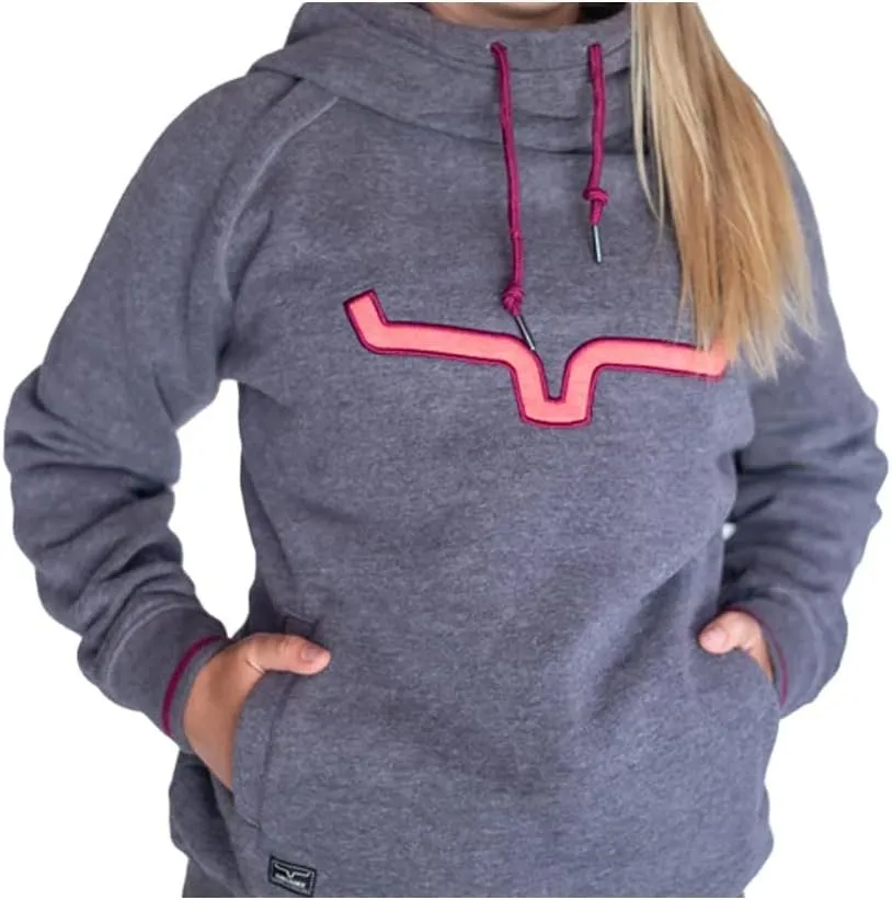 Kimes Ranch Women's Pull-Over Long Sleeve Hoodie with Cowl-Neck Two Scoops