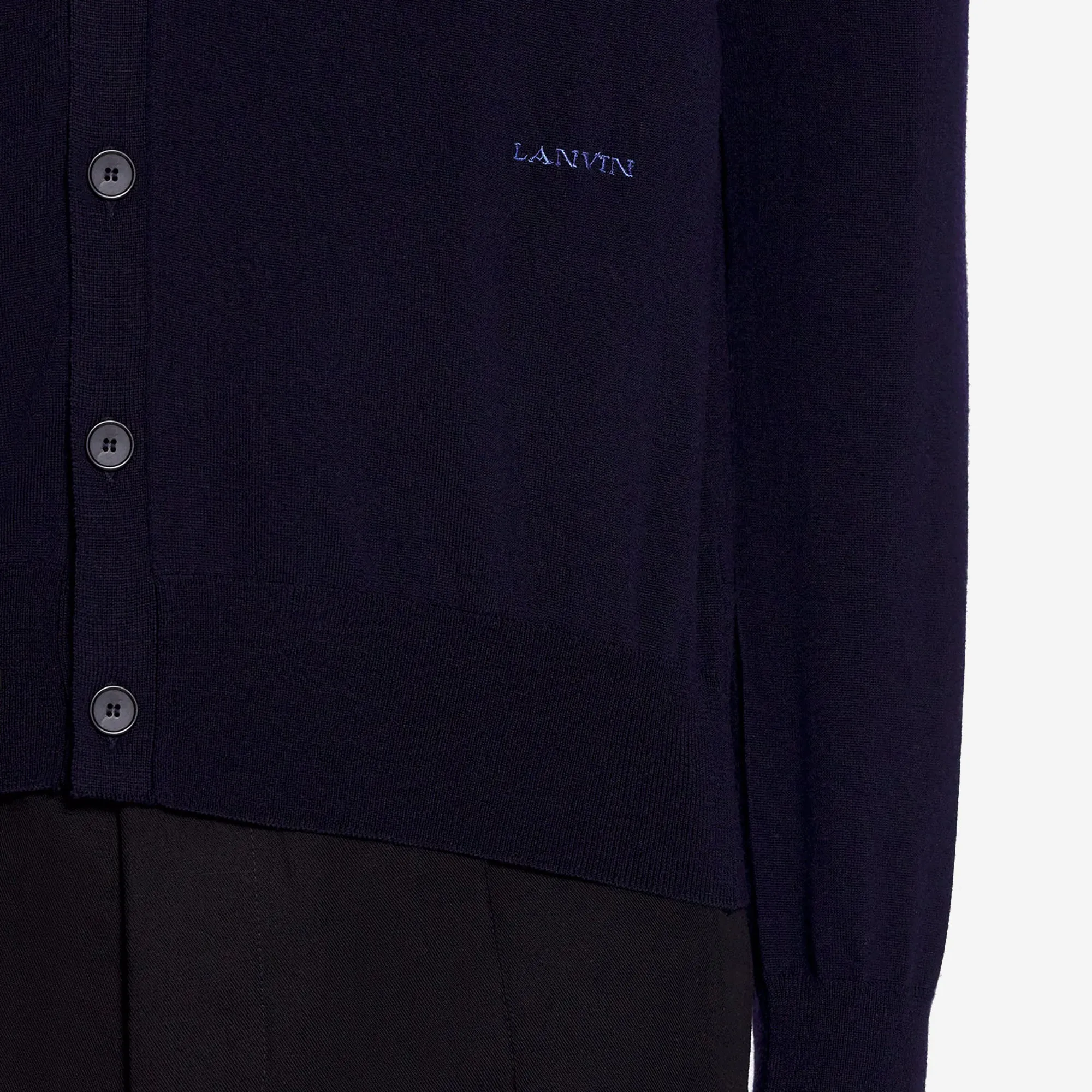 Lanvin Merino Straight Knit Cardigan