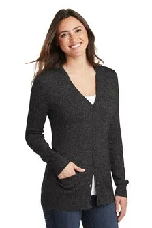 LSW415 Nucla Port Authority ® Ladies Marled Cardigan Sweater