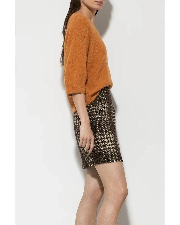 Luisa Cerano Vintage Check Mini Skirt