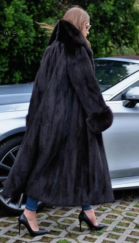 Lux Real Mink Fur Maxi Coat