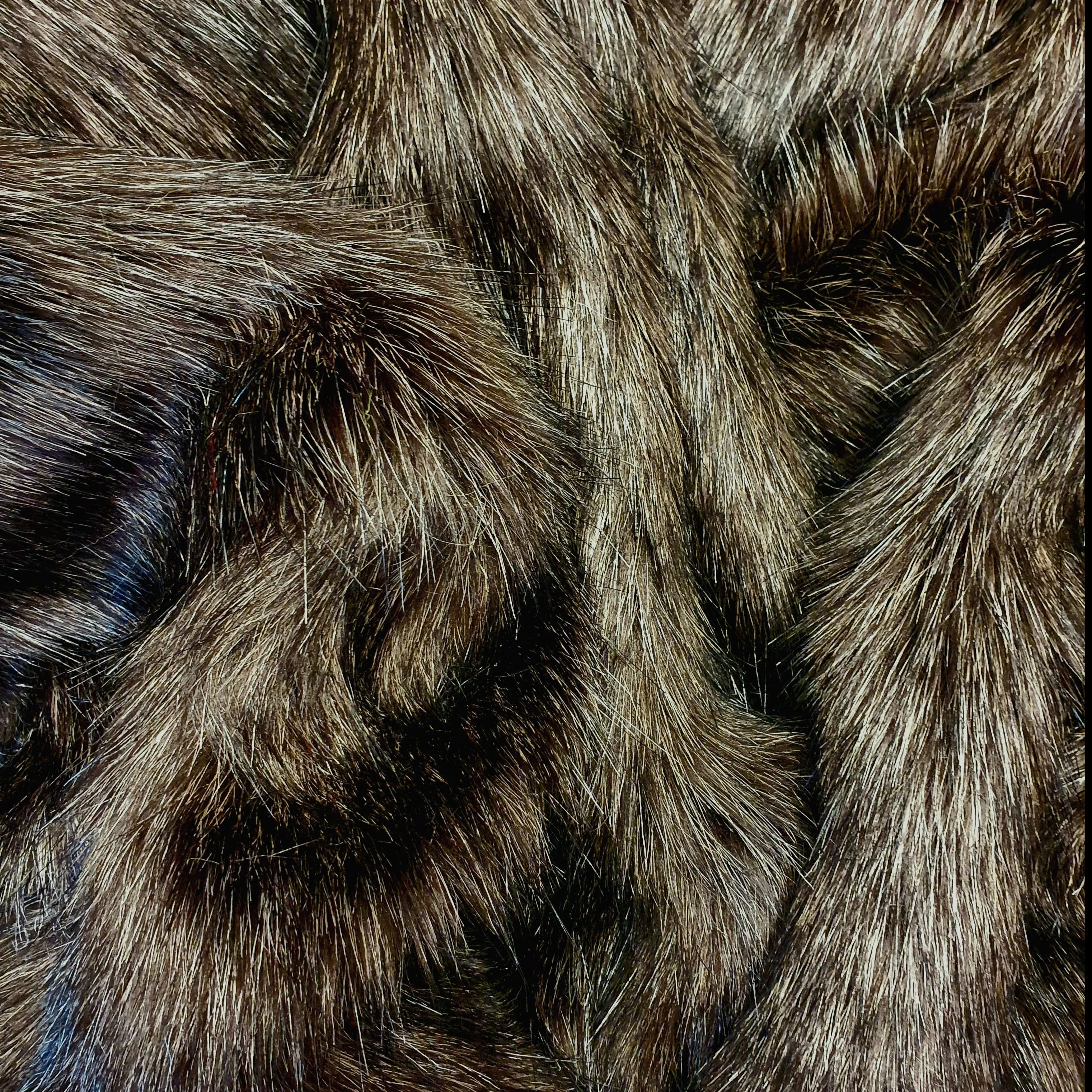 Luxury Faux Fur - long hair Brown Bear