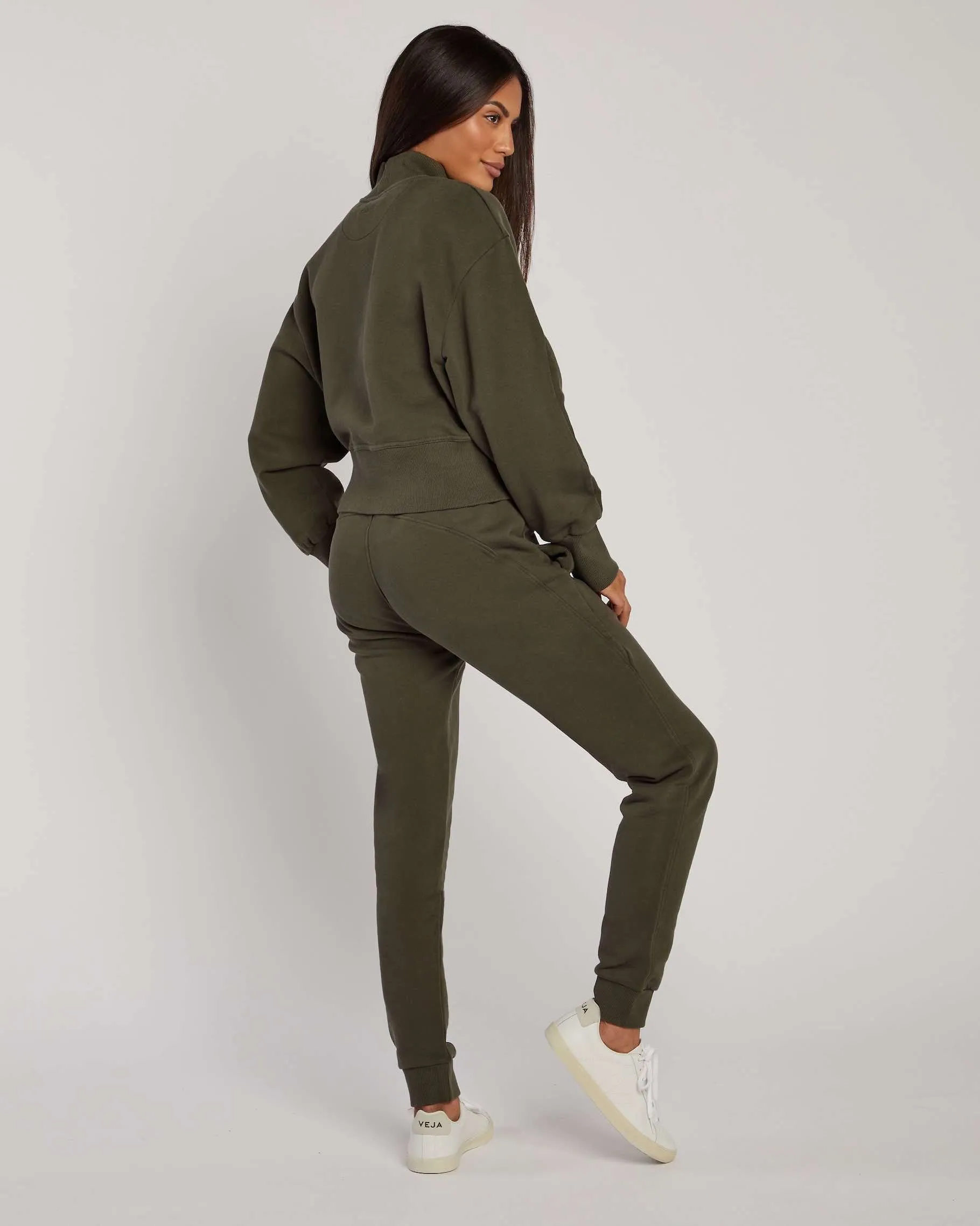 Mahany Crop Sweater - Olive