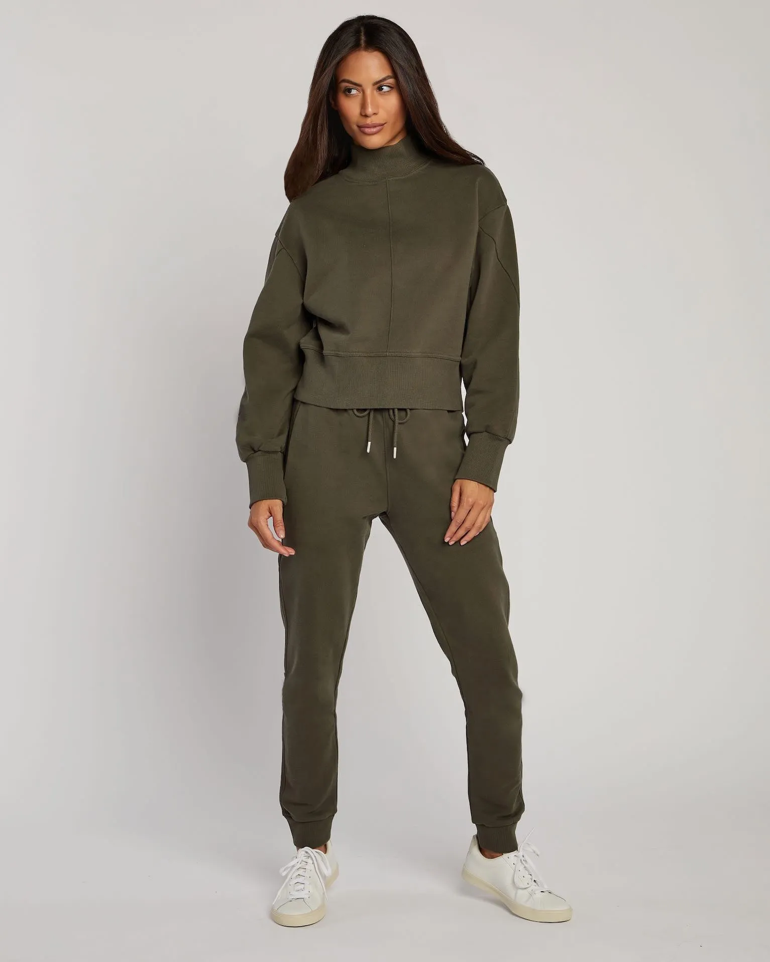 Mahany Crop Sweater - Olive