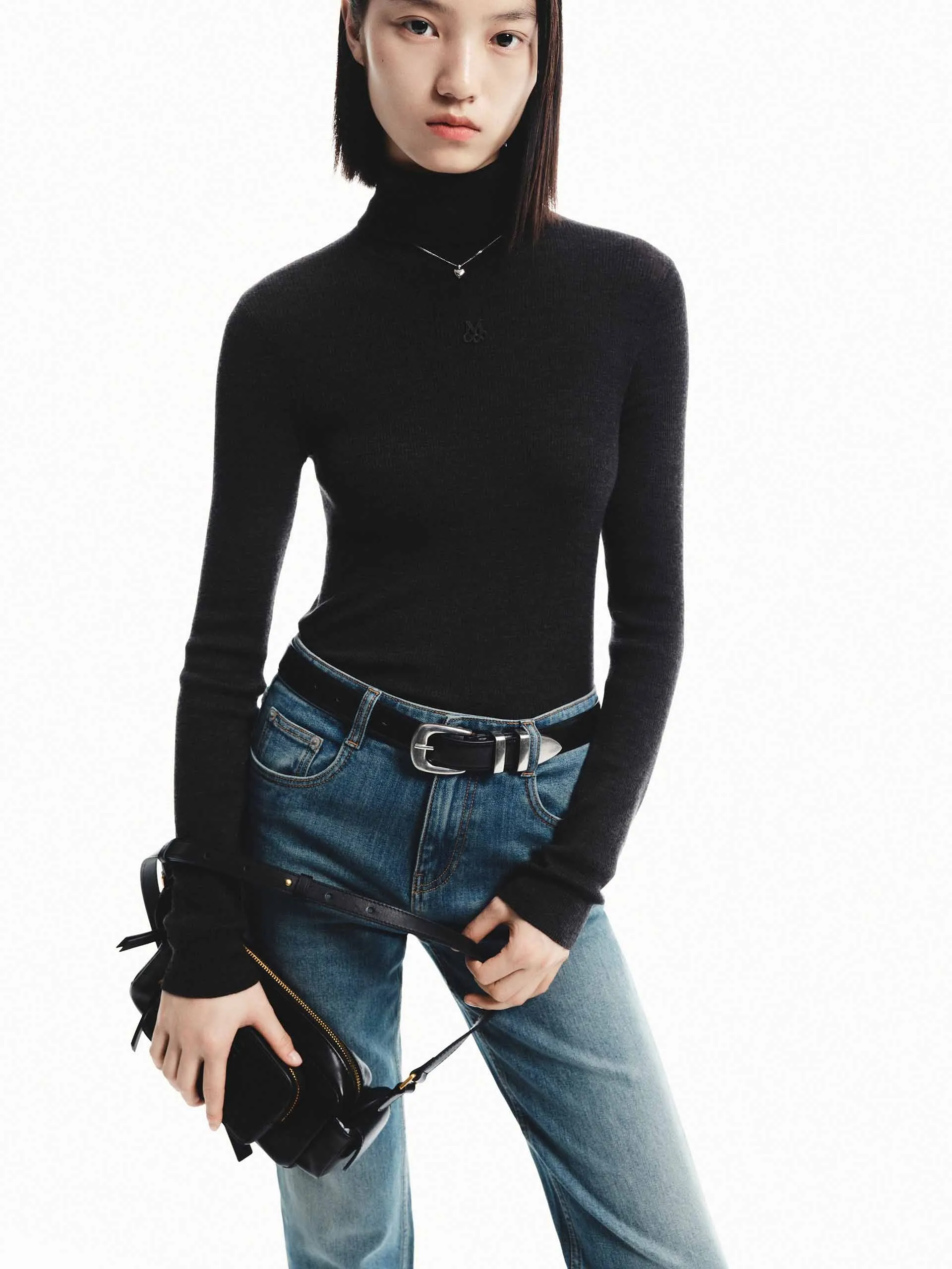 Merino Wool Turtleneck Sweater