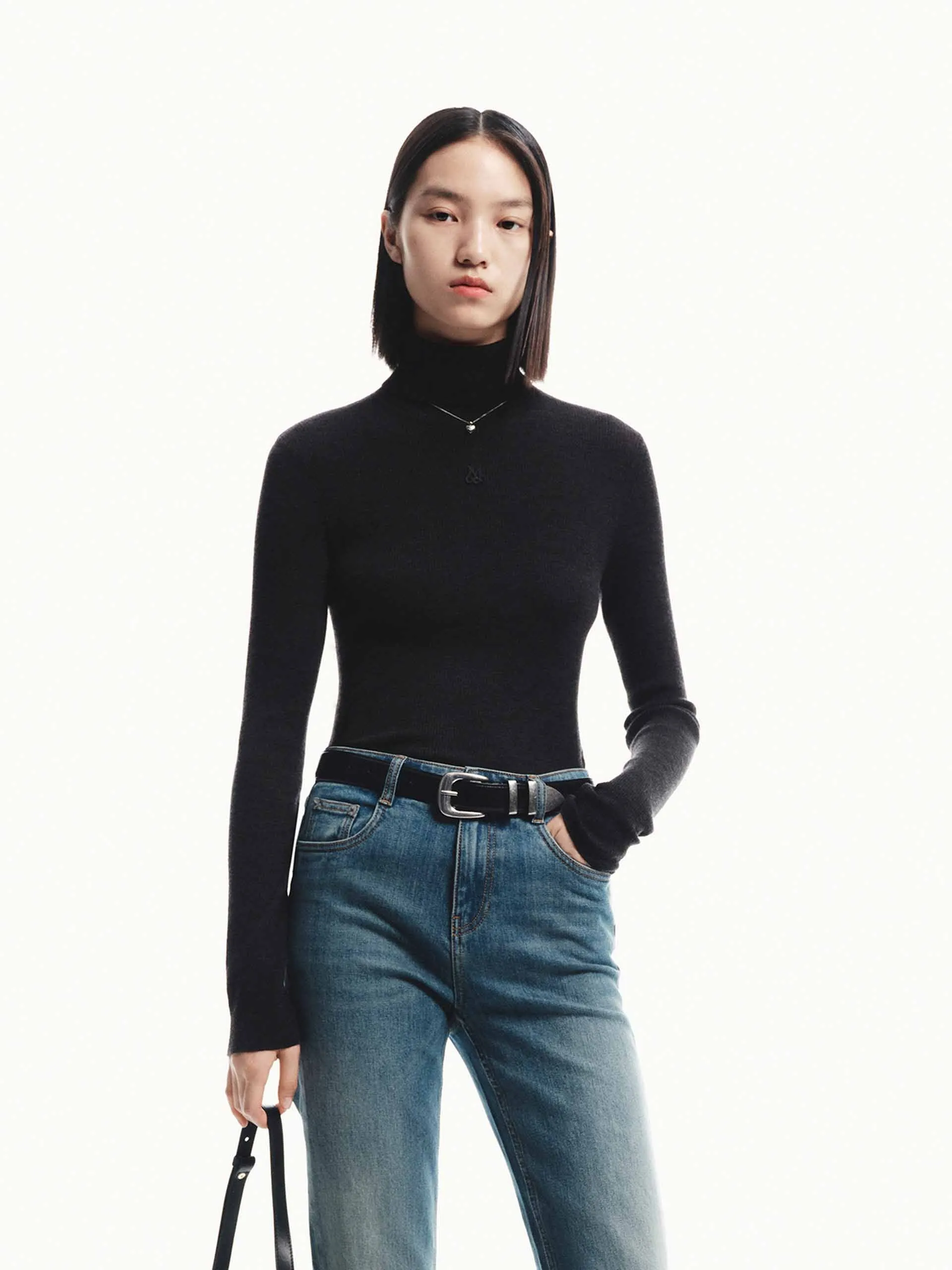 Merino Wool Turtleneck Sweater