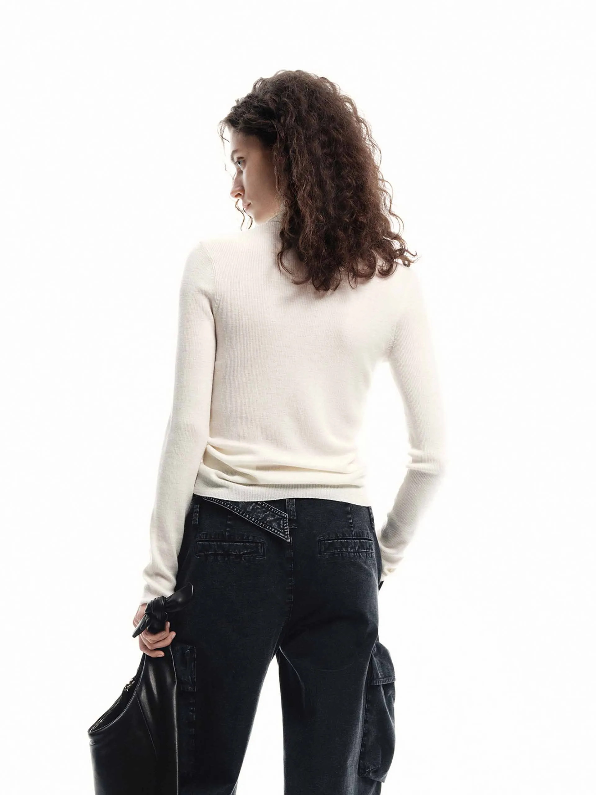 Merino Wool Turtleneck Sweater