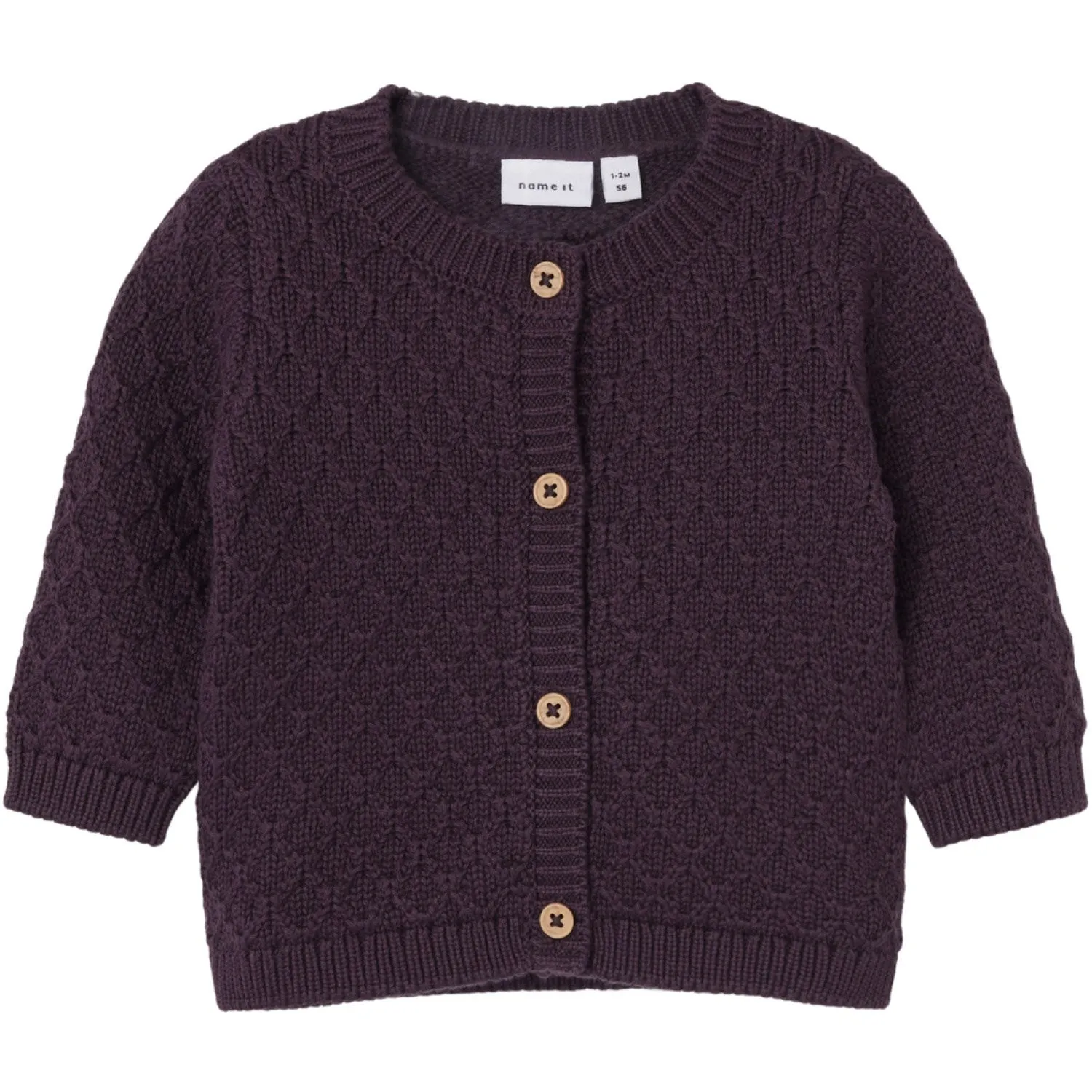 Name It Plum Perfect Lomille Knit Cardigan