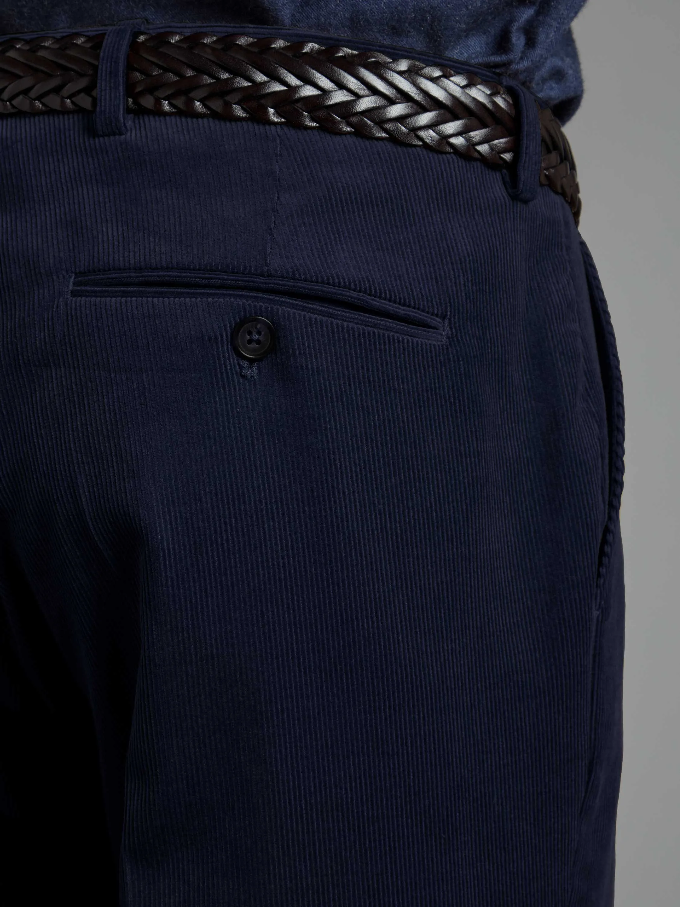 Needlecord Pants - Navy