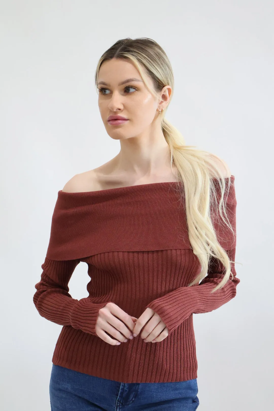 Off Shoulder Sweater