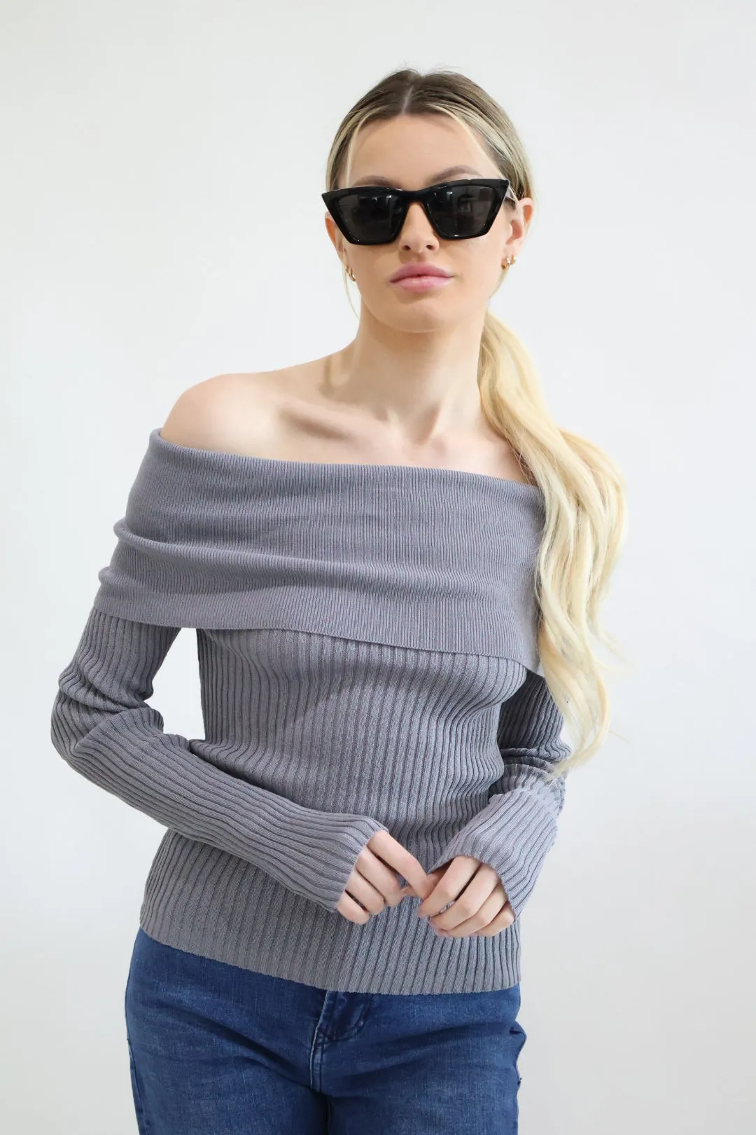 Off Shoulder Sweater