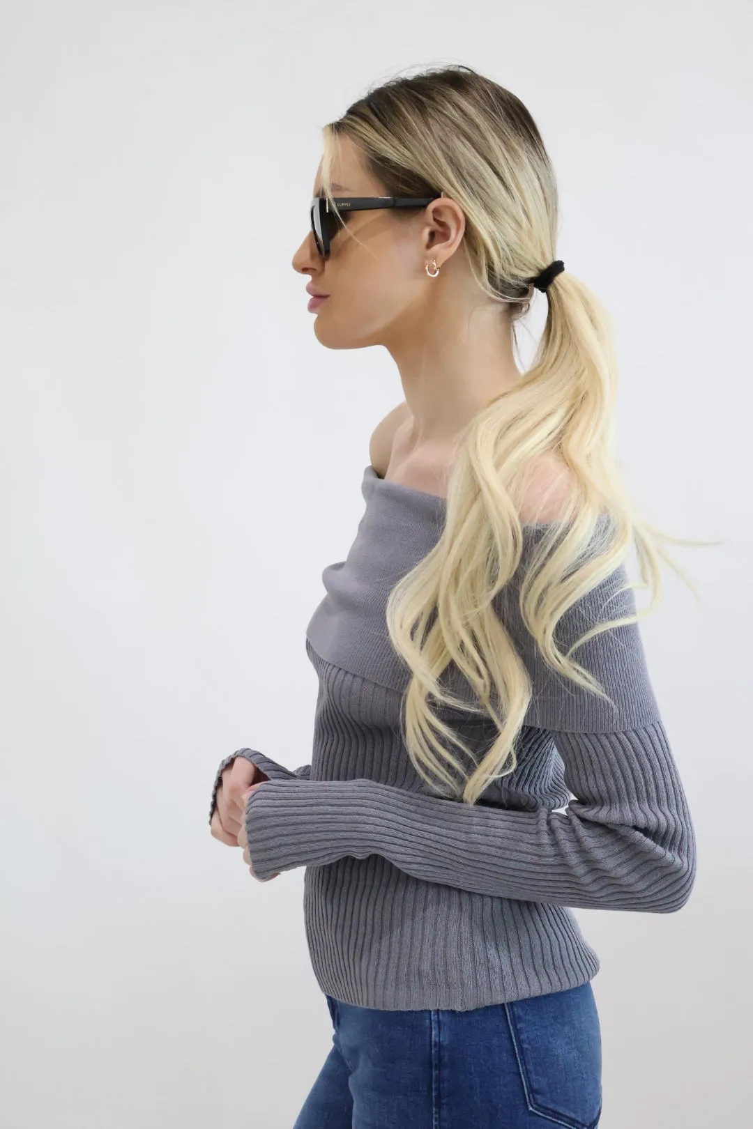 Off Shoulder Sweater