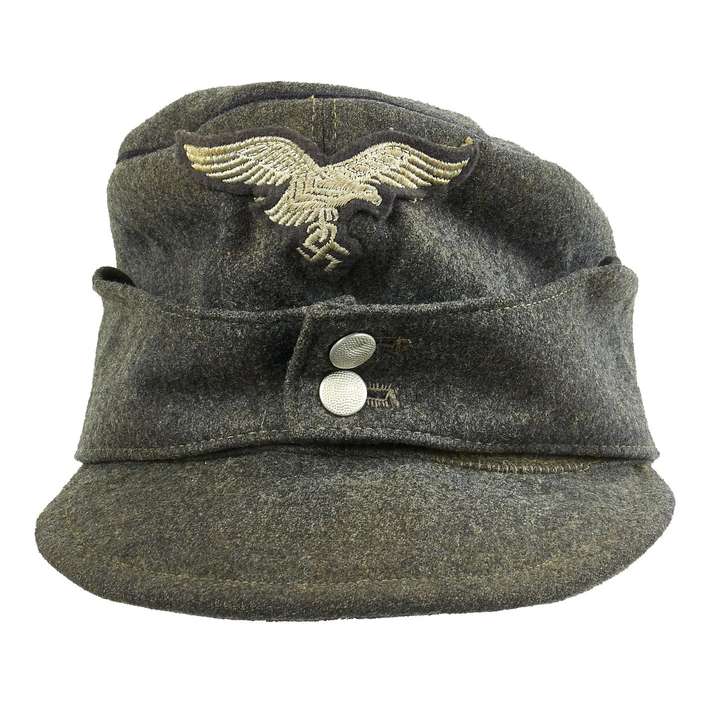 Original German WWII Named Luftwaffe Engineer Corps M43 Einheitsmütze Wool Field Cap