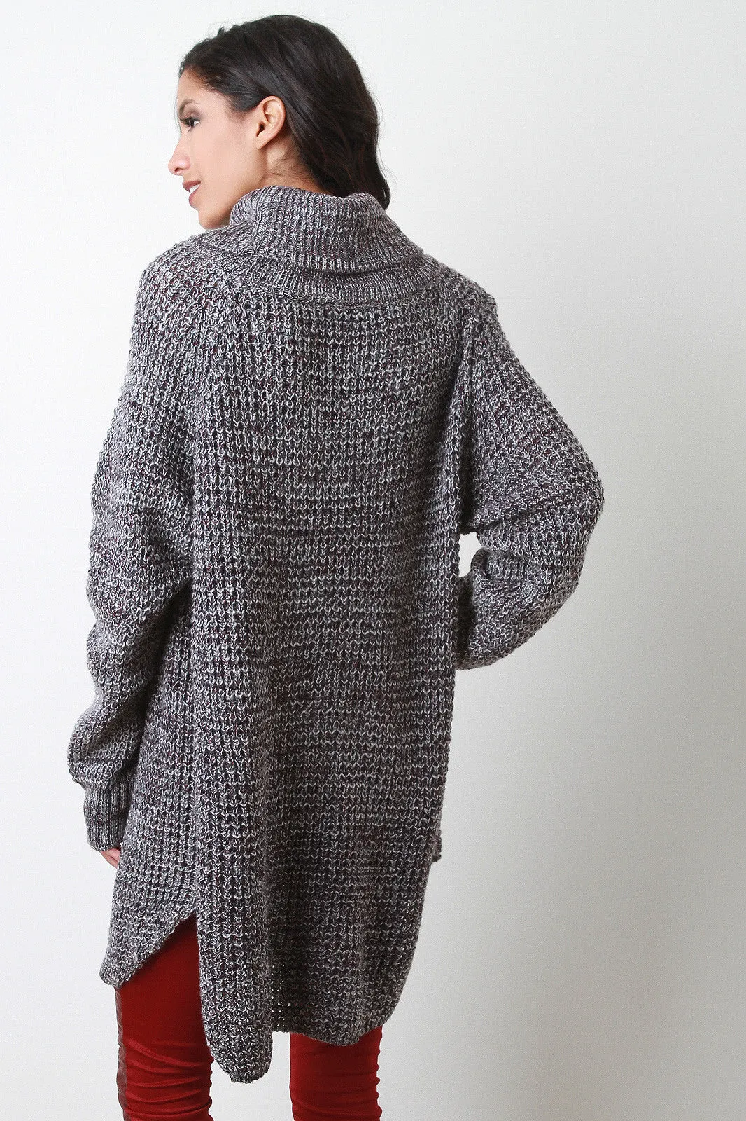 Oversize Turtleneck Wool Sweater