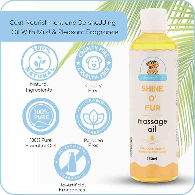 Papa Pawsome Shine O' Fur Massage Oil for Dog