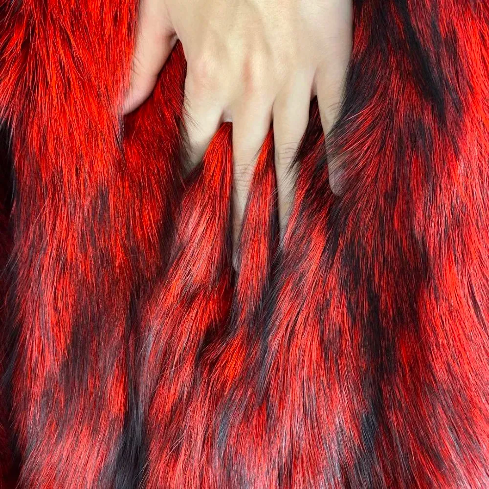 Real Fox Fur Long Coats