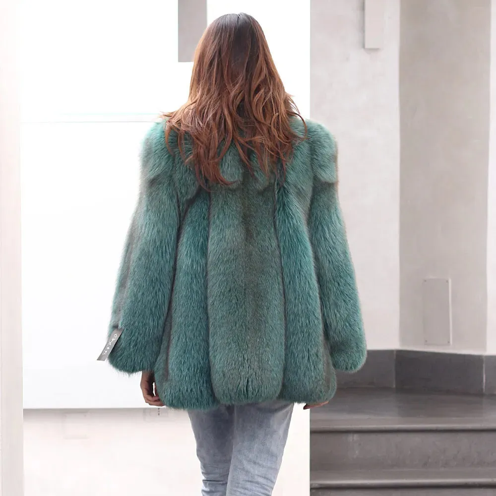 Real Fox Fur Long Coats